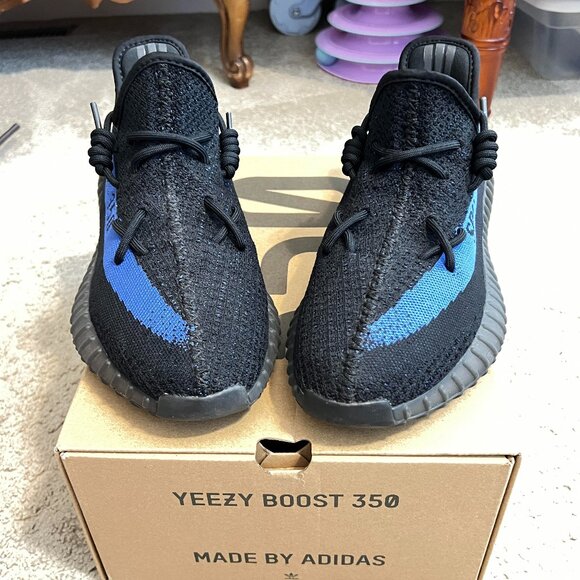 Authentic Adidas YEEZY Boost 350 V2 Dazzling Blue GY7164 Men's Sneakers Sz.10.5 - Picture 5 of 12